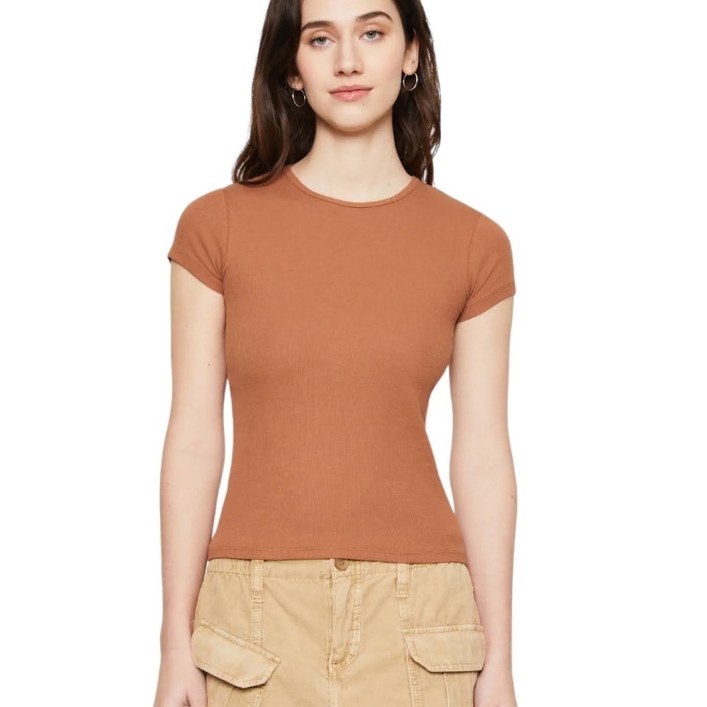 Cotton On Curve The One Organic Rib Crew Short Sleeve Tee
